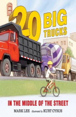 20 Big Trucks in the middle of the street by Mark Lee